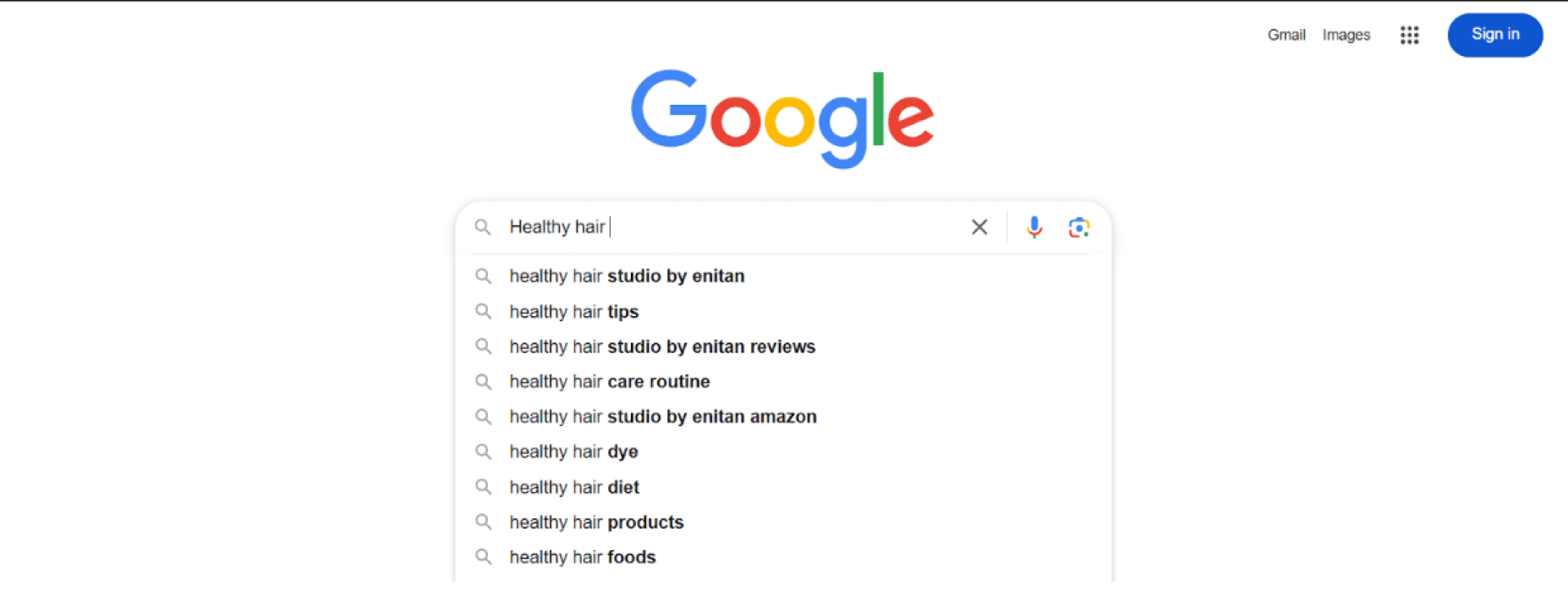 Google autocomplete example