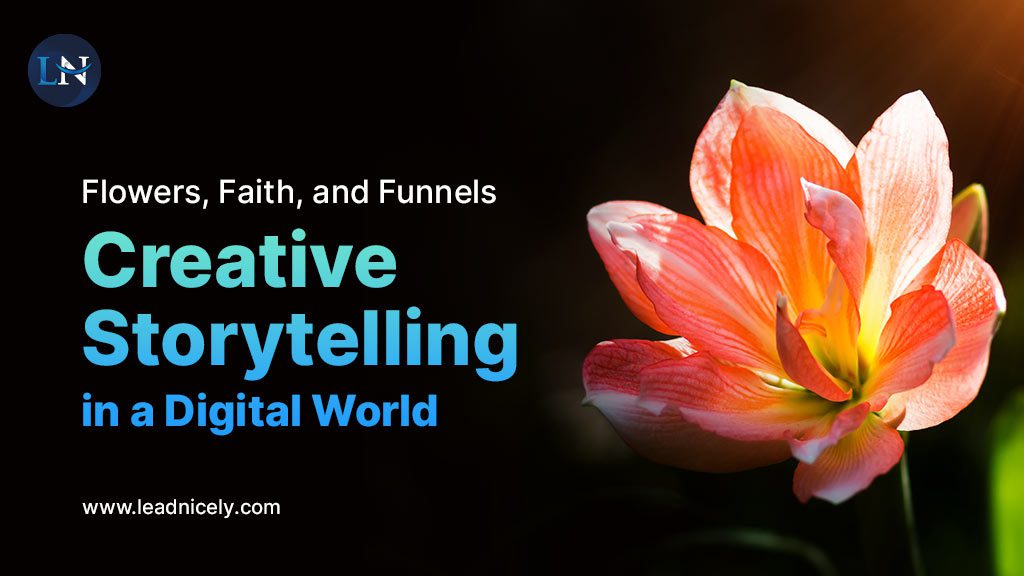 Blooming flower representing growth and faith-driven storytelling